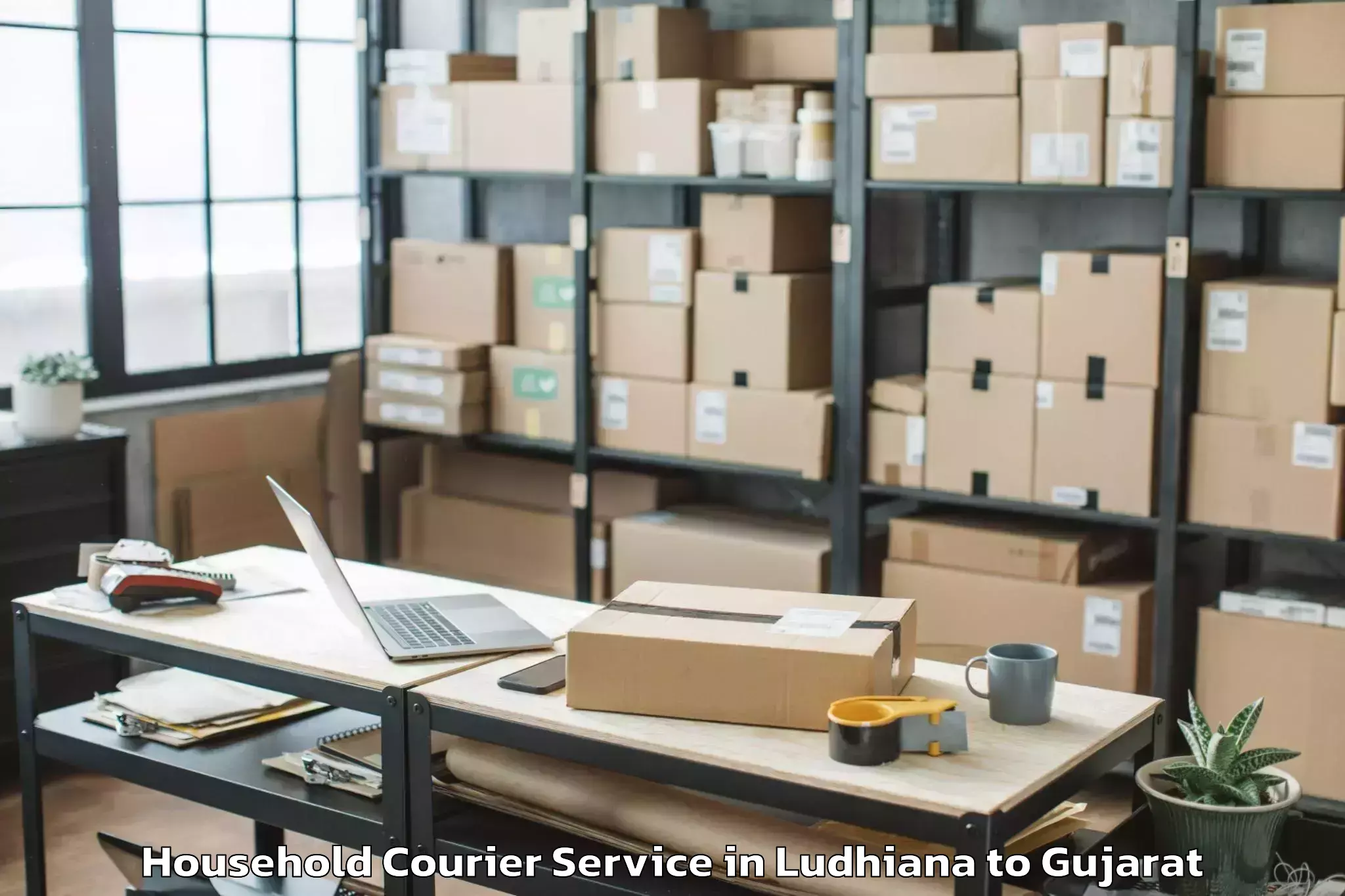 Professional Ludhiana to Bhavnagar Airport Bhu Household Courier